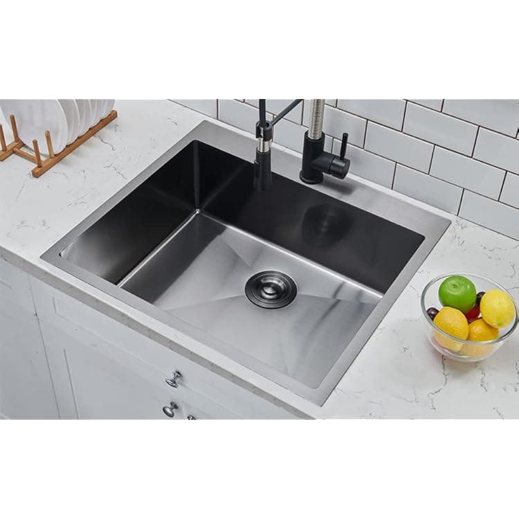 SHACO 25x22 Inch Black Drop In Kitchen Sink - Top Lebanon | Ubuy
