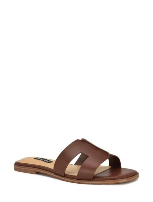 Nine West Women's Giny Cutout Flat Slide Sandals
