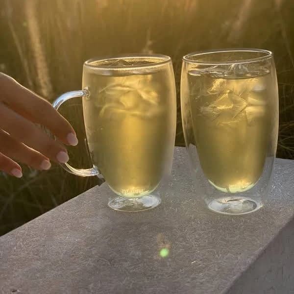 Double Wall Glass Cup with Handle