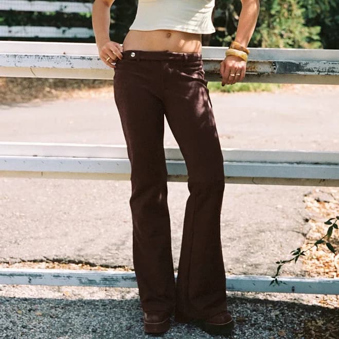 Princess Polly Final Shot Faux Suede Pants