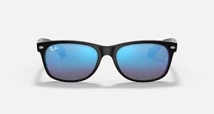 NEW WAYFARER FLASH Sunglasses in Rubber Black and Blue Flash - RB2132 | Ray-Ban® US