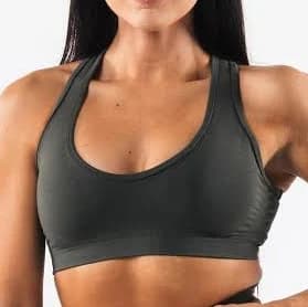 Alphalete Women's Amplify Contour Bra | Mountain Top | 2XS | Polyamide/Polyester/Elastane | Moisture Wicking