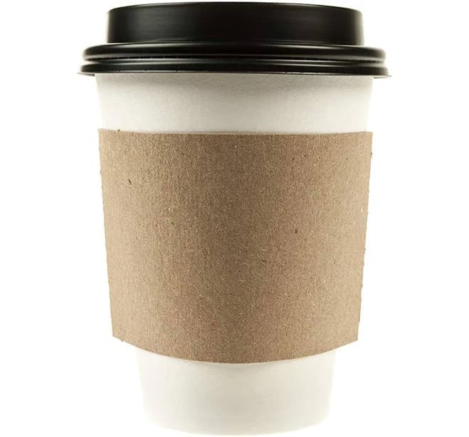 2dayShip 100 Pack Paper Coffee Hot Cups with Travel Lids and Sleeves