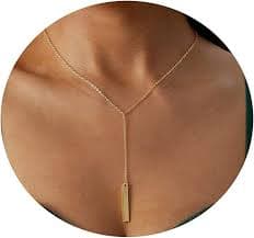 Round Drop Y Necklace for Women 18K Gold Plated Dainty Cubic Zirconia Cut CZ Lariat Y-Shaped Necklace Delicate Cute Simple Jewelry Gift - Walmart.com