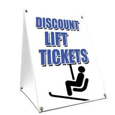 Discount Lift Tickets Yard Sign & Stake outdoor plastic coroplast window | eBay