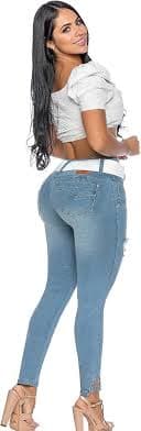 Amazon.com: Malibu Boutique Vaqueros Colombianos Levanta Cola 7116 Azul, Azul : Ropa, Zapatos y Joyería