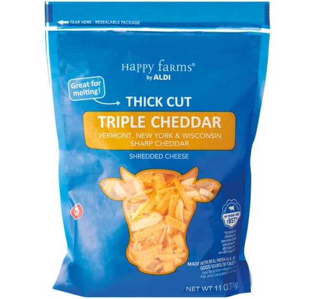 Thick Cut Triple Cheddar Shredded Cheese