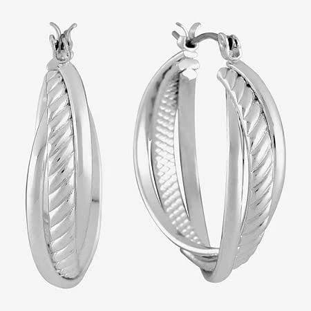 Liz Claiborne Twisted Hoop Earrings