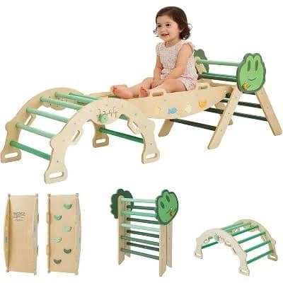 Pikler Triangle 7-in-1 Foldable Pikler Climbing Toys Set