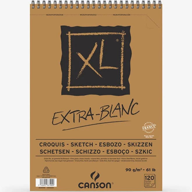 Canson XL Extra White Croquis Spiral Pad
