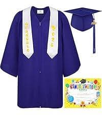 Amazon.com: SOMSOC 5 Pieces Adults Matte Graduation Gown Cap Set with 2025 Tassel Graduation Sash Honor Cord Kit for High School College : Clothing, Shoes & Jewelry