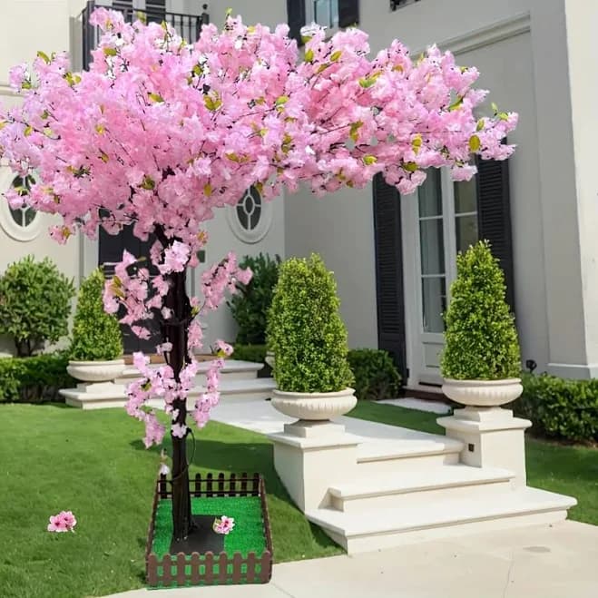 Primrue Pink Artificial Cherry Blossom Tree