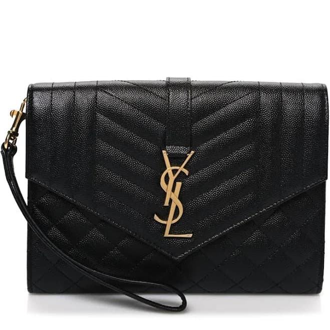Saint Laurent Monogram Envelope Clutch Bag