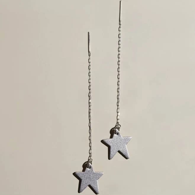 Satin Delta Threader Earrings