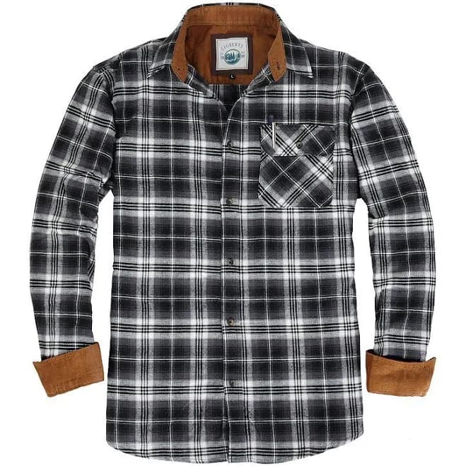 Gioberti Men's 100% Cotton Brushed Flannel Plaid Shirt