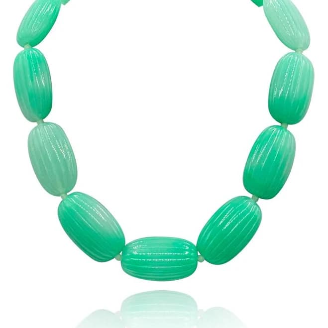 Renata Large Jade Resin Bead Choker