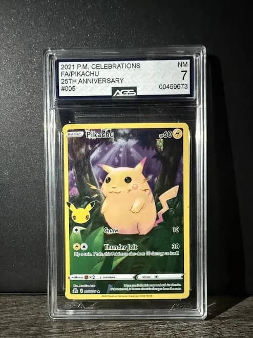 Pokémon Celebrations Fa/Pikachu PSA 7