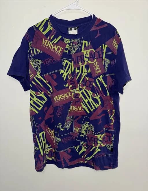 Versace Jeans Couture Pop Foulard Neon Medusa Graphic Print T-shirt