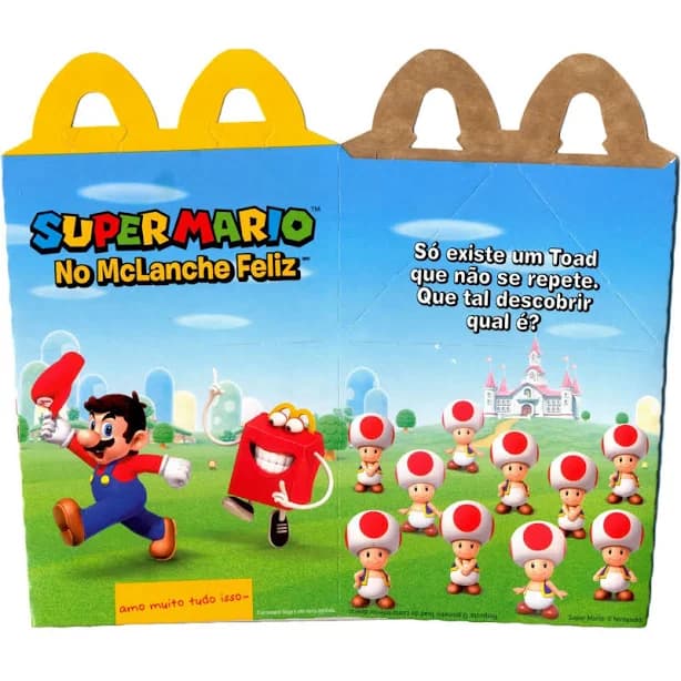 Foreign SUPER MARIO Mcdonald's Happy Meal box from Brazil - 2016 Nintendo