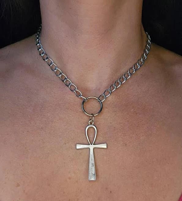 Handmade Silver Metal Chunky Chain Necklace