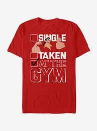 Disney Beauty And The Beast At The Gym T-Shirt - RED | Hot Topic