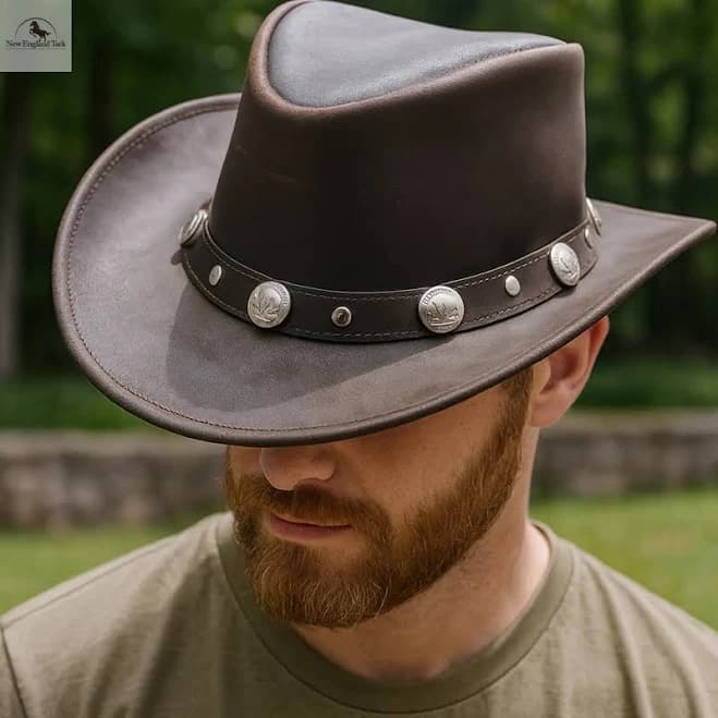 Shop the Best Leather Cowboy Hats for Men - Free Shipping Brown / M