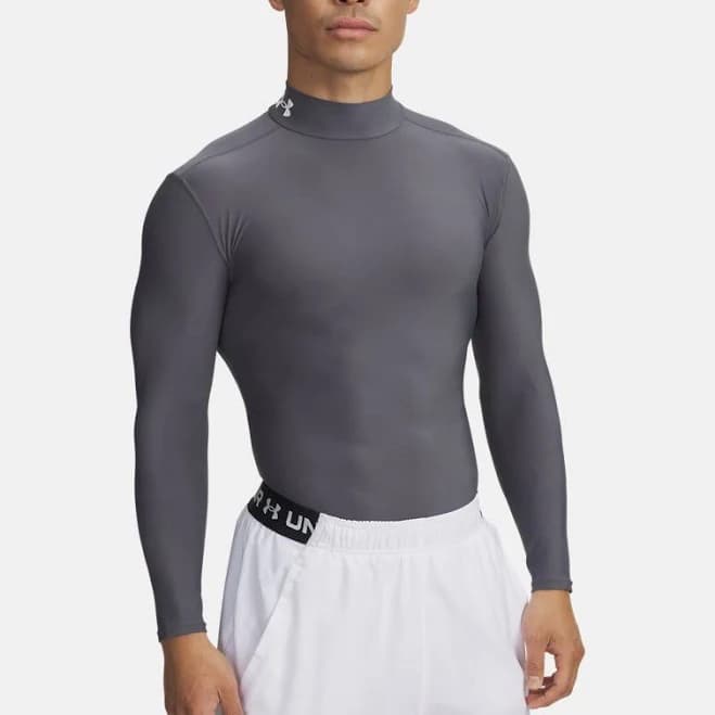 Mens Under Armour HeatGear OG Mock Neck Long Sleeve Compression Shirt