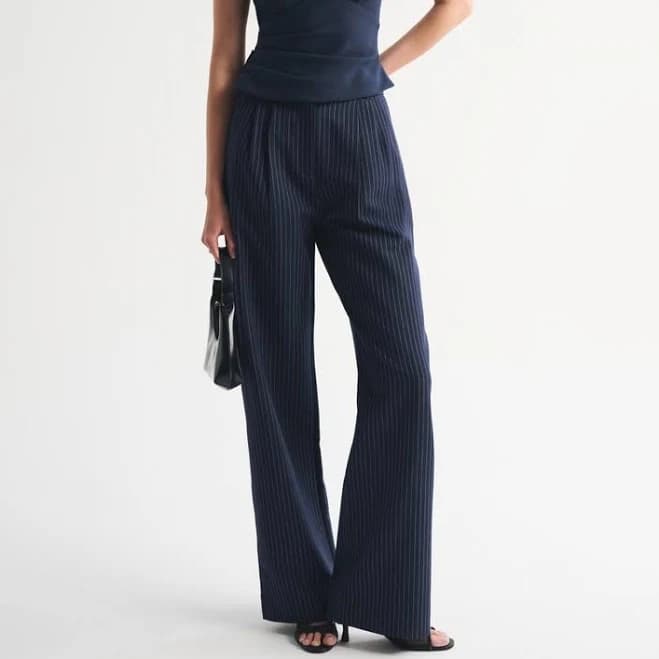 Abercrombie & Fitch Women's Sloane Tailored Wide Leg Pants