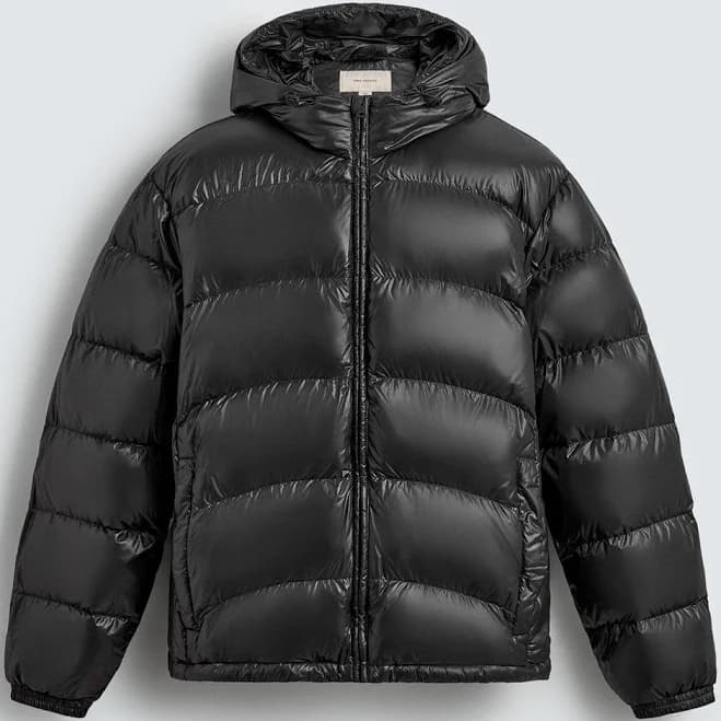 Zara Men's Water Repellent Down Puffer Jacket