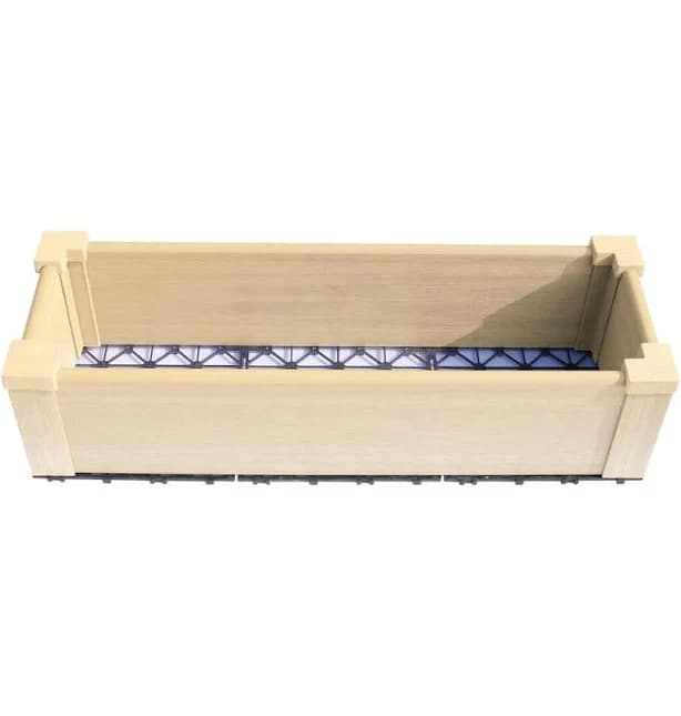 NewTechWood 12 in. x 36 in. Peruvian Teak Composite Lumber Patio Raised