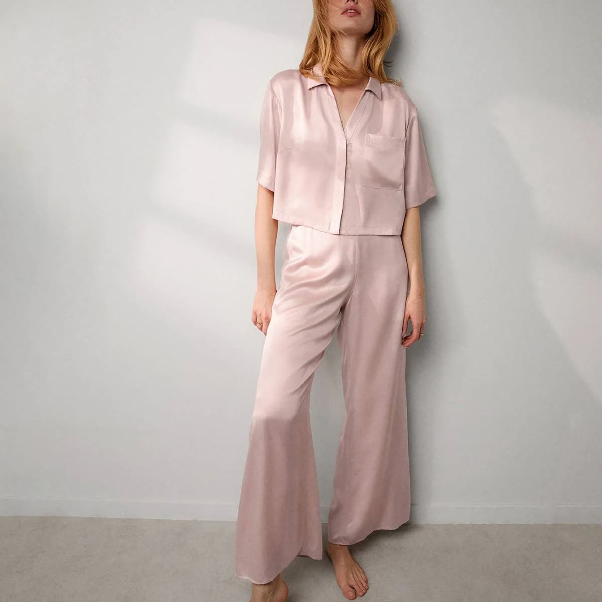 Lunya Women's Washable Silk High Rise Pant Set