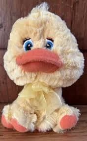 Walmart Yellow Duckling Orange Beak Blue Eyes Yellow Ribbon 7 Inch Plush