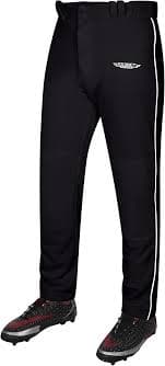 Amazon.com: Exxact Sports Homerun Boys Baseball Pants - Full Length Baseball Pants Youth Boys with Piping, Semi-Relaxed Open Bottom Pants (YS, Black/White Piping): Clothing, Shoes & Jewelry