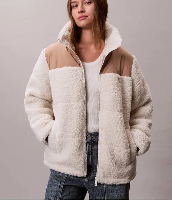 Calvin Klein Women's Sherpa Puffer Jacket
