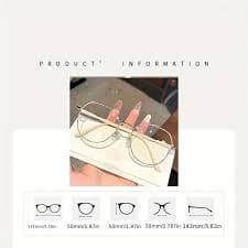 womens oval metal frame glasses clear lenses stylish fashion - Temu Denmark