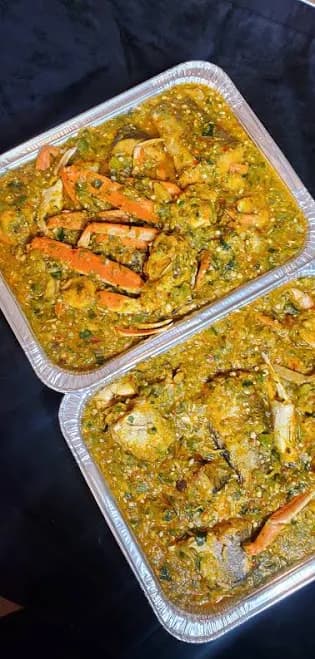 Seafood Okra Soup (Crabs, Shrimp & Mackerel Fish)