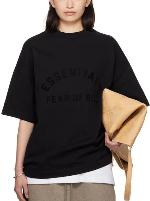 Fear of God Essentials Arch Logo Tee Jet Black