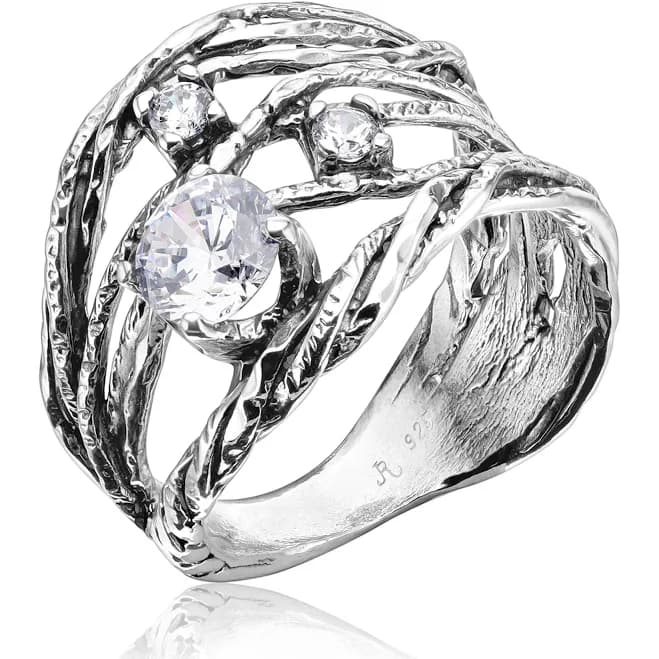 Sterling Silver CZ Intricate Ring