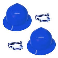 BISON LIFE HDPE Full Brim 6 Point Full Brim Quick Adjusting Ratchet Class C Blue Hard Hat 2 -Pack in the Hard Hats department at Lowes.com