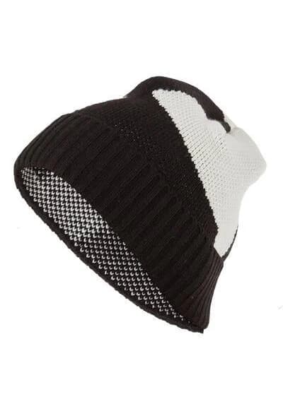 Minimalist Graphic Knit Beanie Hat