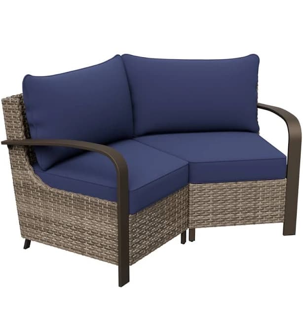 Latitude Run Wicker Patio Chair with Cushions (Set of 2)