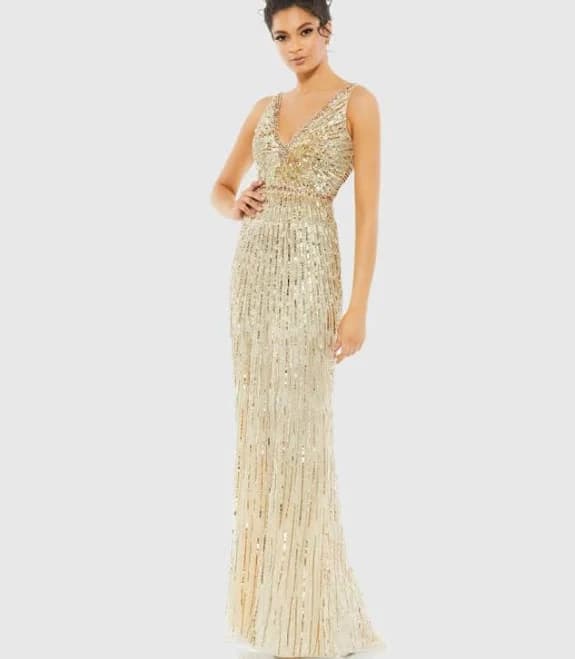 Mac Duggal 5483 Sleeveless Sequin Evening Dress