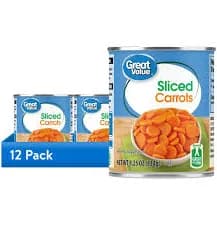 (12 pack) Great Value Sliced Carrots, 8.25 oz Can