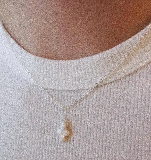 Freshwater Pearl Cross Necklace