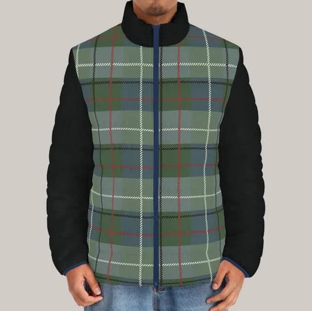 Men's Tartan Plaid Puffer Jacket