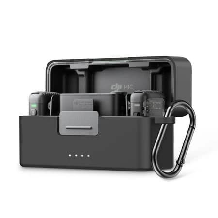 Charging Box Case Sleeve Fully Protected Cover Storage Carrying Case Protective Case Microphone Cover For DJI Mic 2 Wireless Microphone, Black