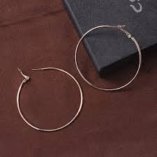 Amazon.com: Rounded Hoop Earrings Silver Tone or Gold Plated to choose from (Gold Plated 2 3/8 Inch): Clothing, Shoes & Jewelry