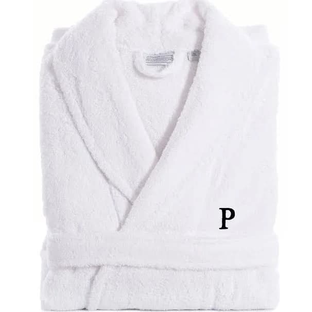 Authentic Hotel and Spa Monogram Turkish Cotton Unisex Terry Bath Robe