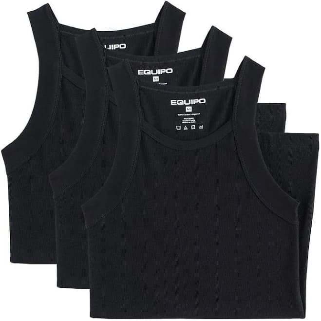 Equipo Men's 3-Pack Ribbed Tank Top A-Shirts