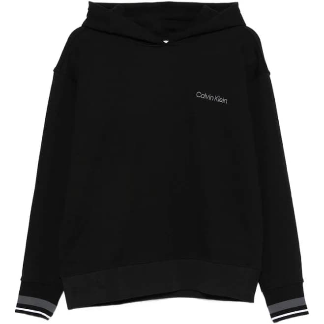 Womens Calvin Klein Black 100% Cotton Hero Logo Hoodie - Black